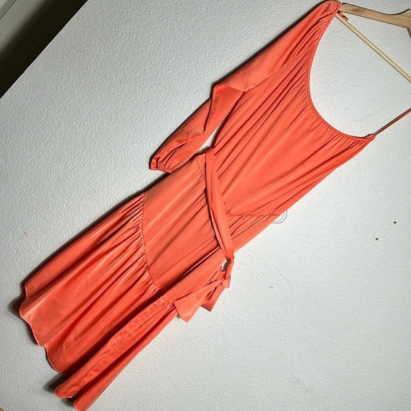 BCBGMaxAzria Keli One Shoulder Asymmetrical Maxi Womens Dress Size Small - Picture 2 of 14